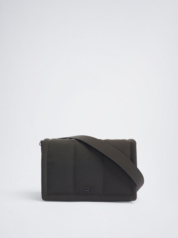 Bolsa de ombro acolchoada - Preta