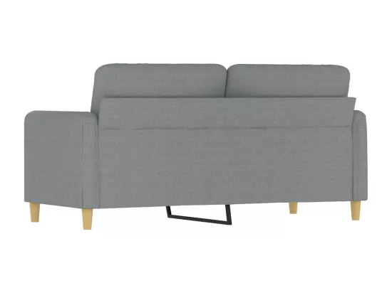 Canapé à 2 places Gris clair 140 cm Tissu