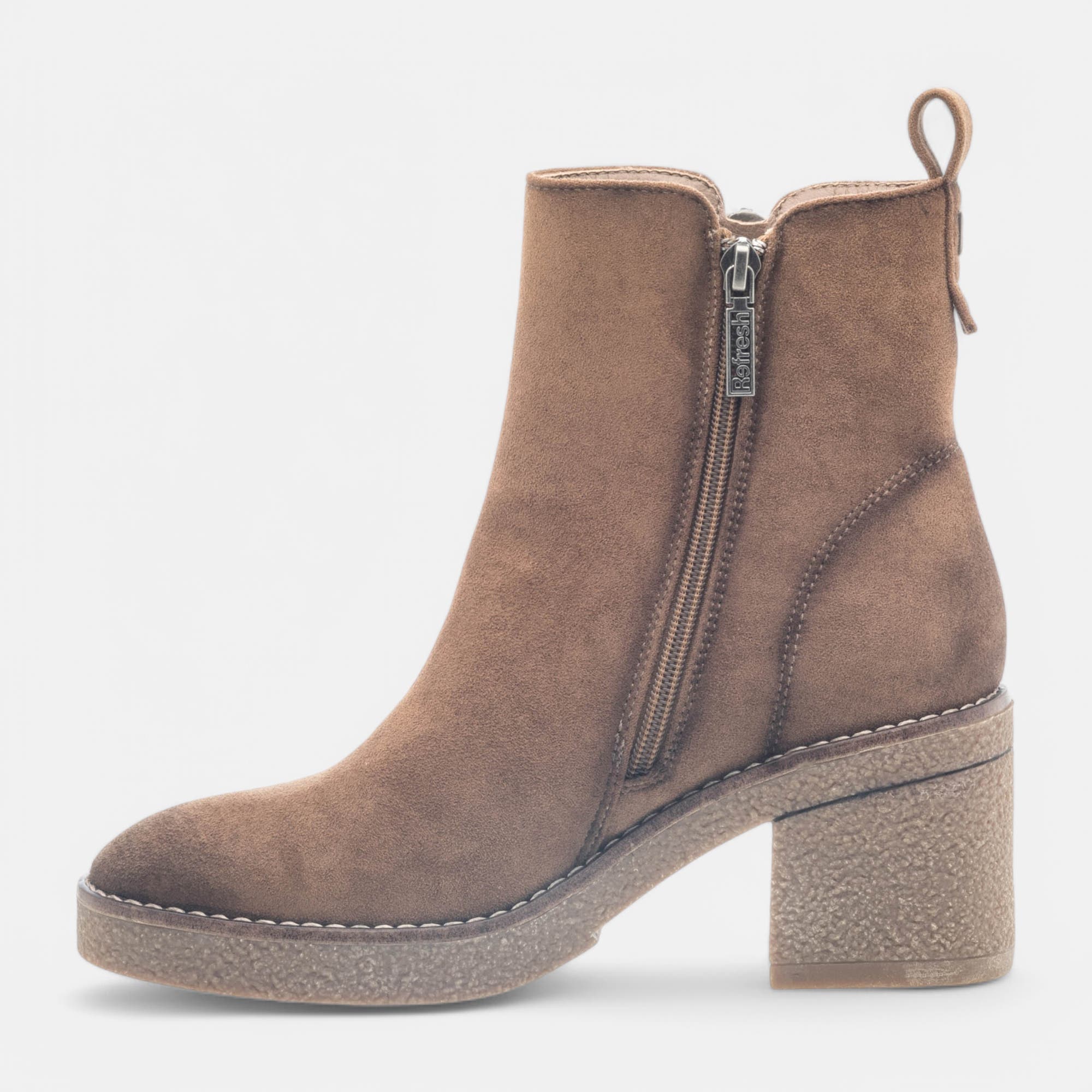 Boots à talon Femme camel