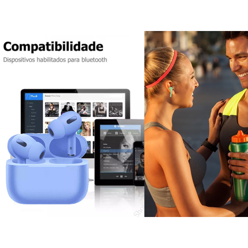 Fones de ouvido Bluetooth sem fio Klack com carregador e base