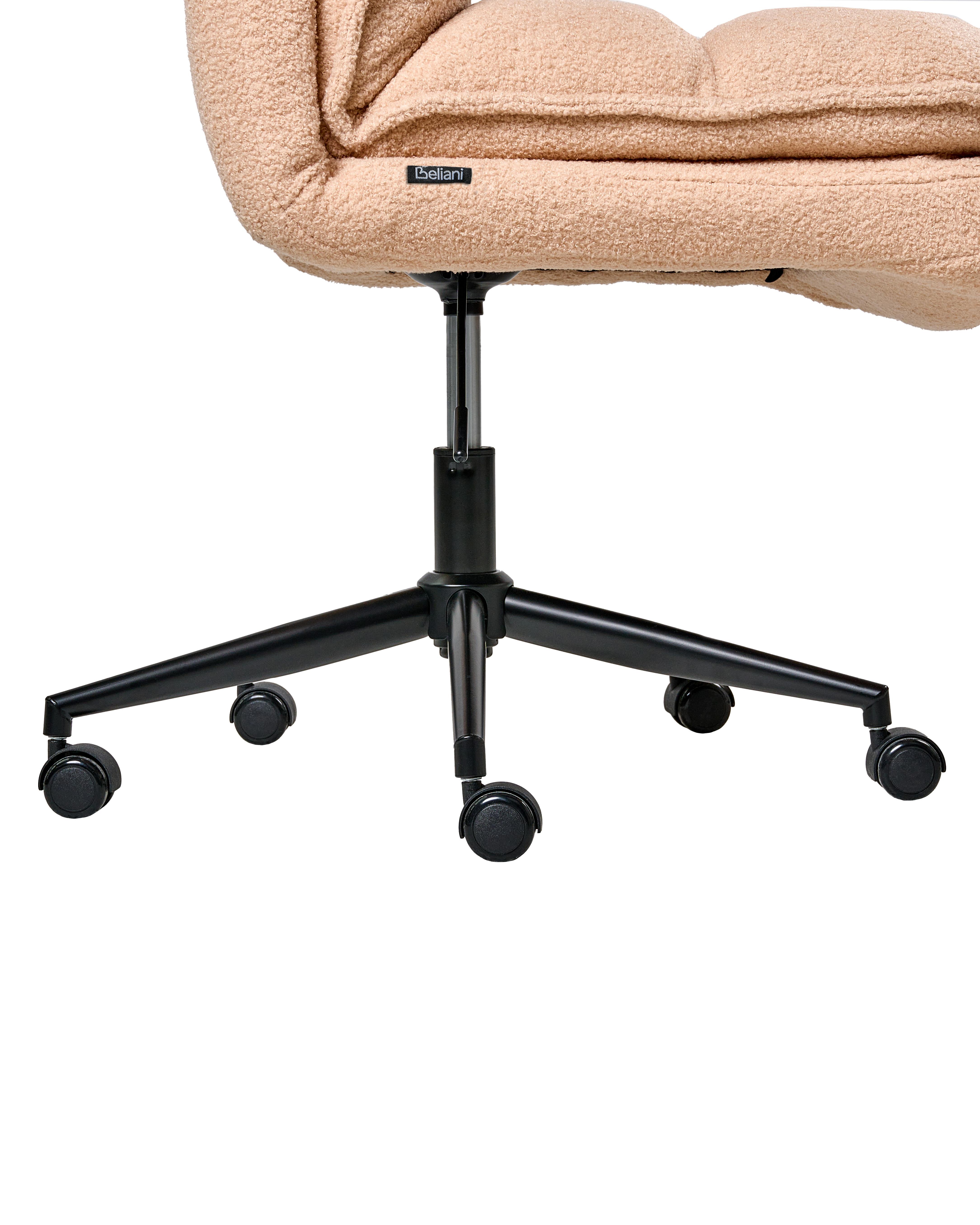 Bureaustoel ADDISON Bouclé Perzikroze