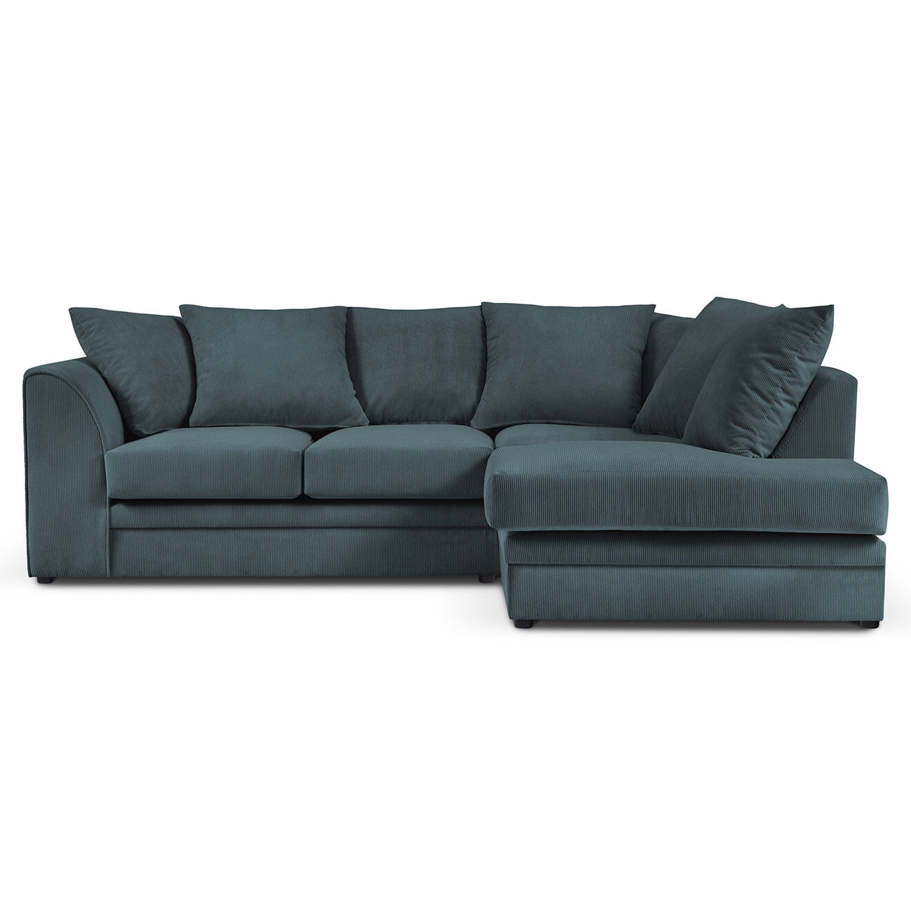 Mazzini Sofas Canapé d'angle droit Quince 4 Places bleu - 221x171x80 cm