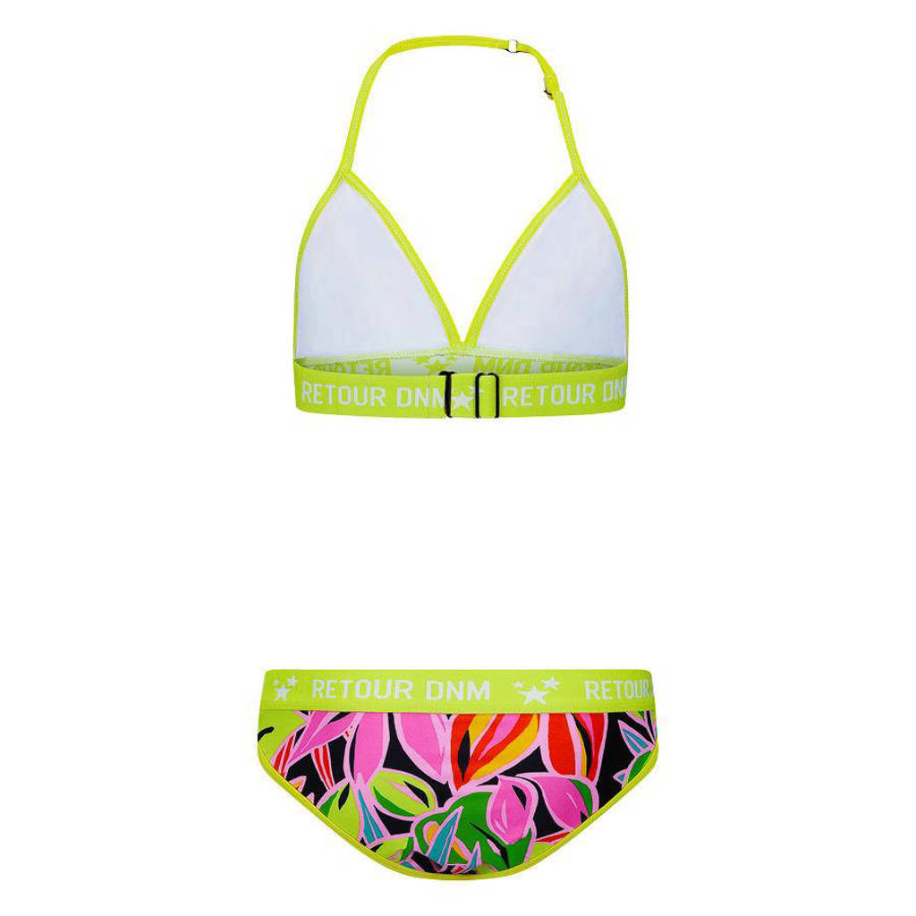 triangel bikini Noa limegroen/roze