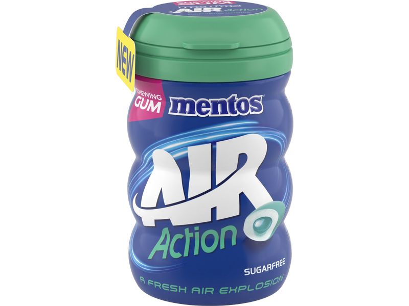 Mentos Kaugummi Gum Air Action 90 g Zuckerfreier Kaugummi mit Mentholgeschmack
