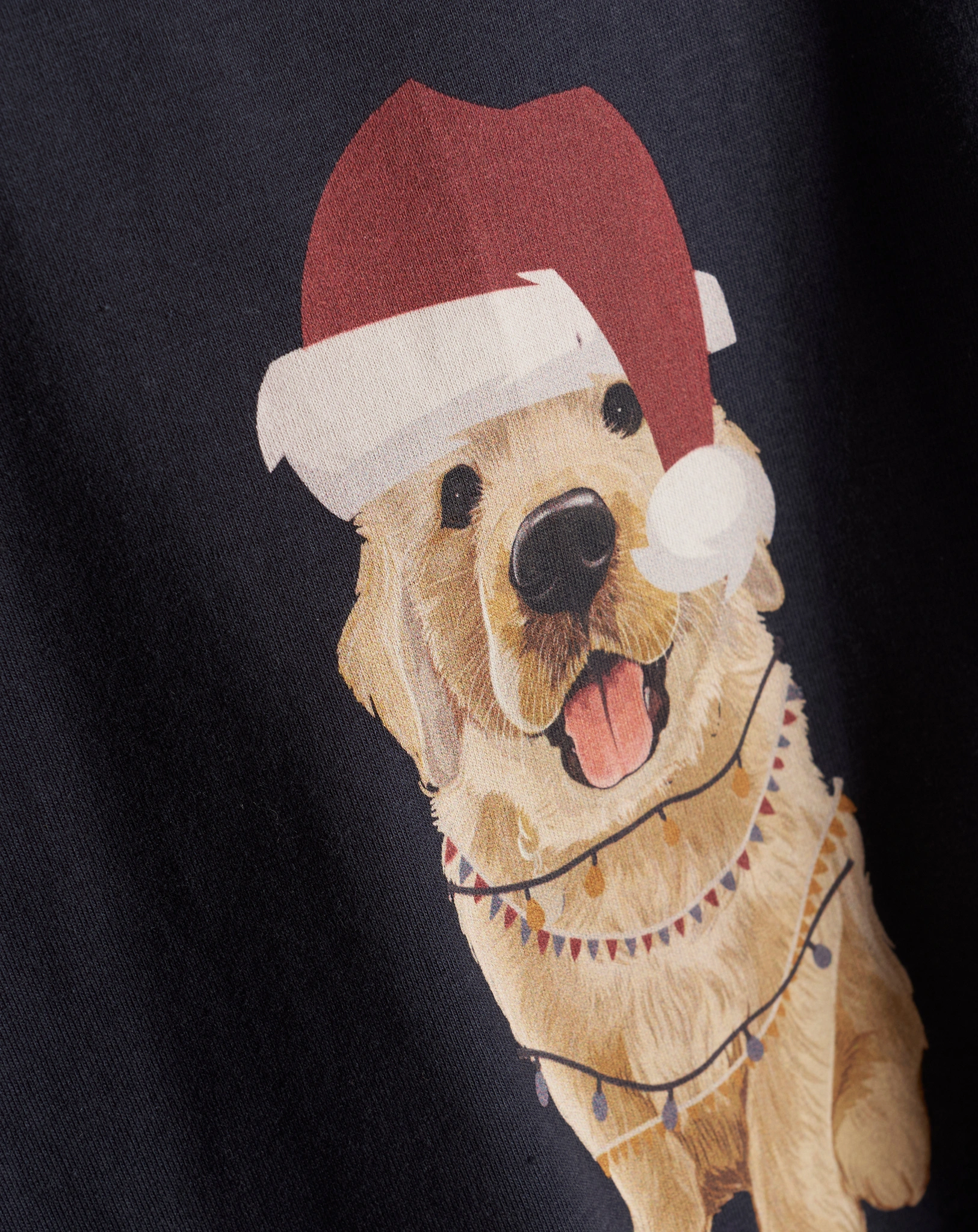 Langarmshirt CHRISTMAS DOG in dunkelblau