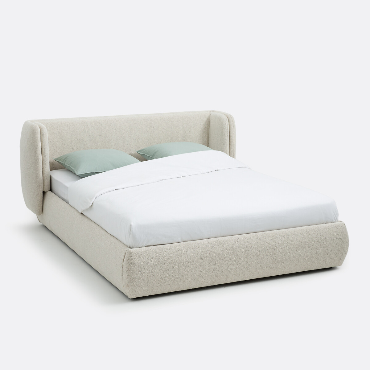 LA REDOUTE INTERIEURS<br>Cama em bouclé com box spring, Meridiano