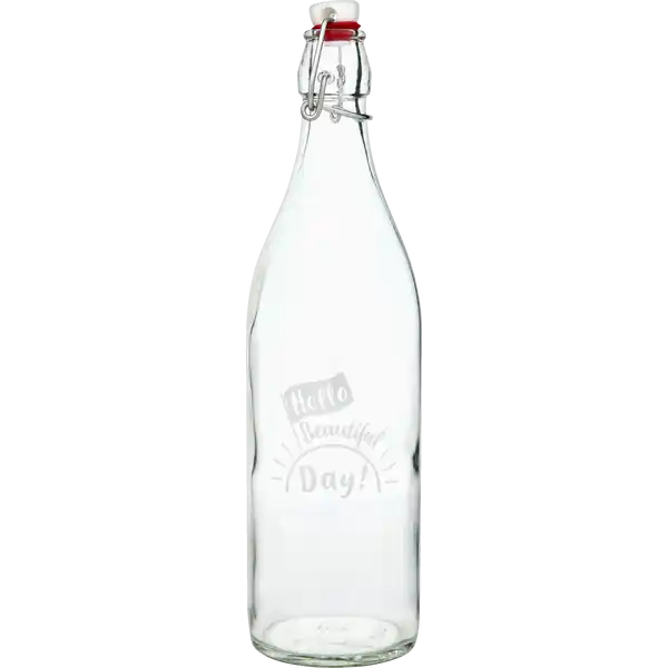 Bügelflasche Dekor 1l (rund)