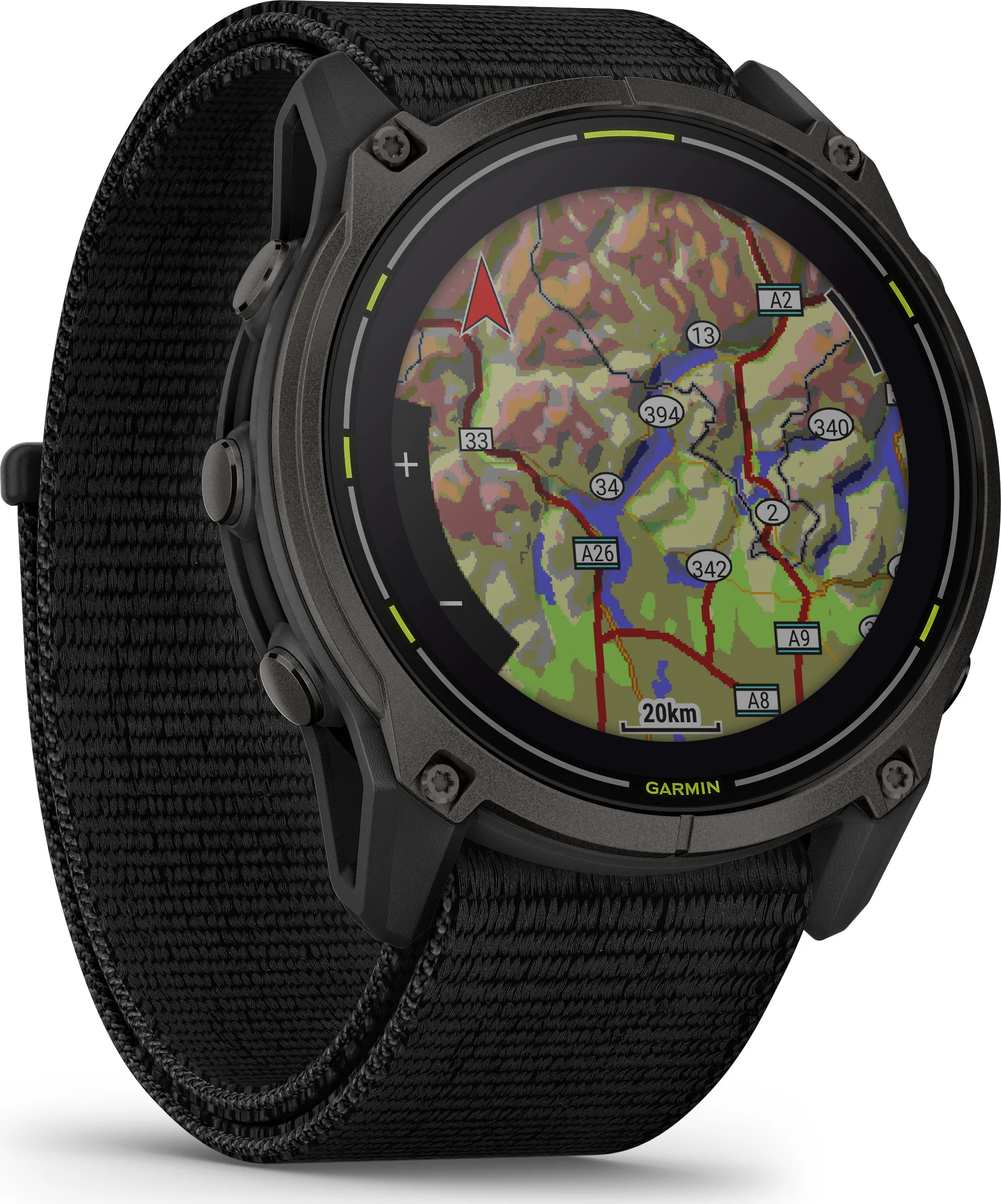 Garmin Enduro 3 Carbon Grey DLC Titanium/Black UltraFit Nylon Strap