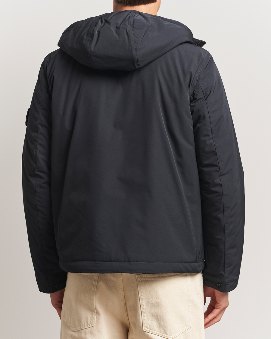 Stone Island Micro Twill Primaloft Padded Hood Jacket Black