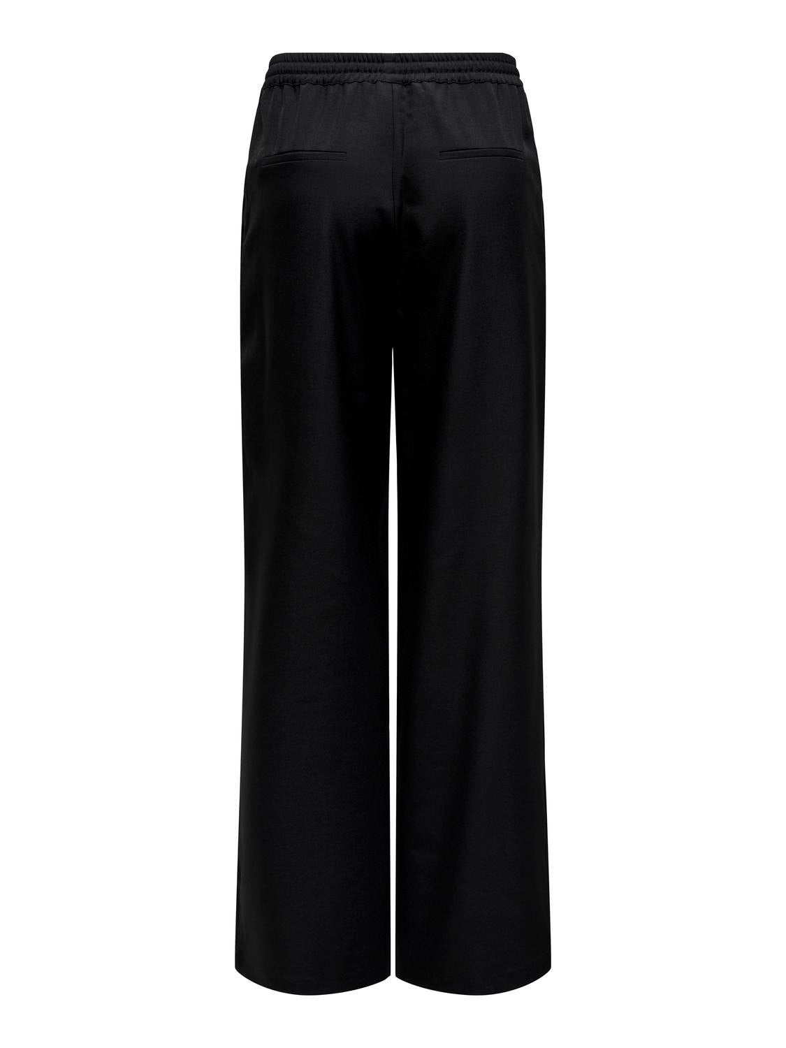 ONLGINNY Hohe Taille Weiter Beinschnitt Hose mit weitem Beinschnitt Black