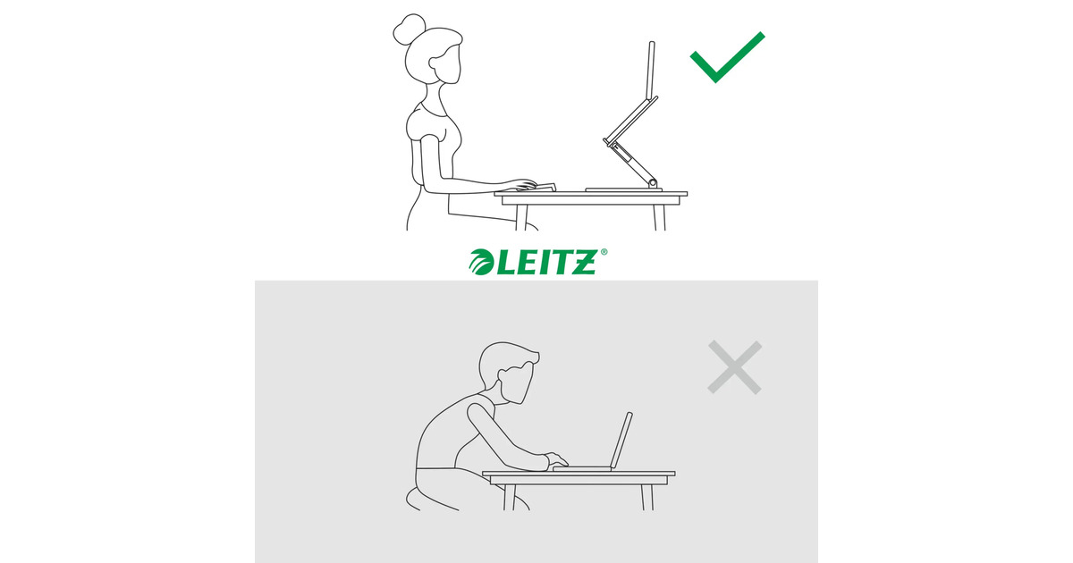 LeitzErgo Verstelbare Multi-hoek Laptopstandaard  (Zwart)