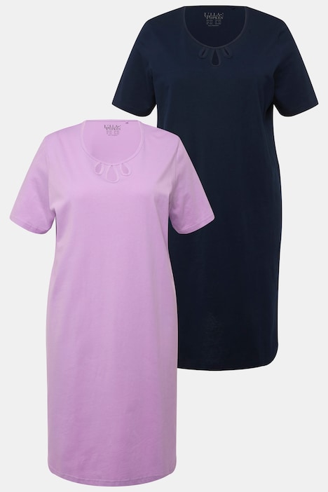 Bigshirts, 2er-Pack, Cut-Outs, Rundhals, Halbarm
