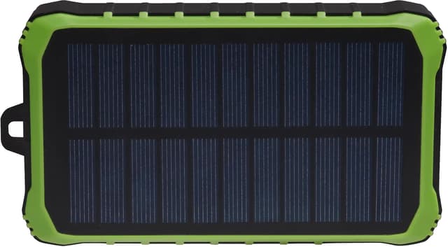 Denver 10000mAh solcelle powerbank med håndsving (sort/grøn)