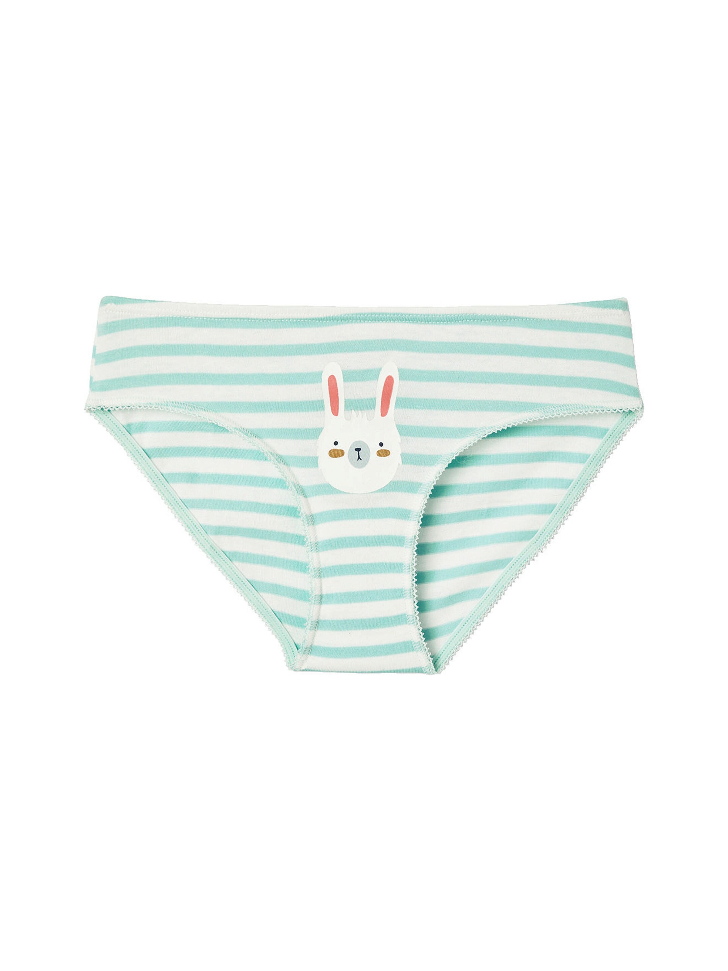 Vertbaudet 7er-Pack Mädchen Slips mit Tiermotiven weiß