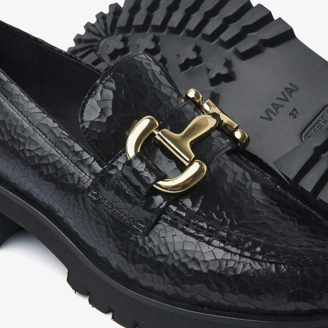 VIA VAI zwarte via vai loafers jace banks