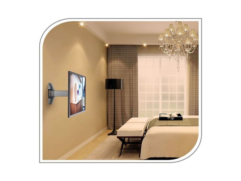 PureMounts Wandhalterung PM-FM10-400 Schwarz Neig- und schwenkbarer TV-Halter