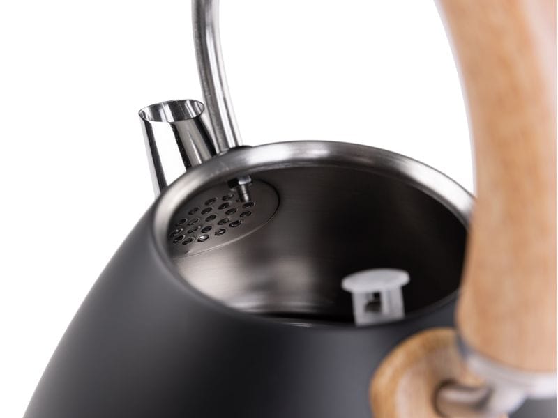 FURBER Wasserkocher Bowie 1 l, Schwarz matt Wasserkocher mit 360°-Sockel mit Kabelaufwicklung
