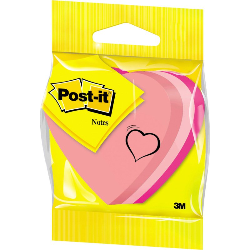Bloc cube repositionnable fantaisie coeur Post-it - bloc de 225 feuilles