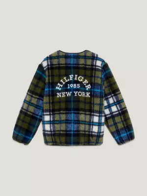 Jaqueta Teddy com Logo Tartan nas Costas