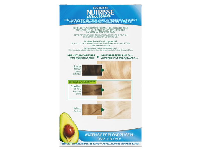 Garnier Haarcoloration Nutrisse Ultra Blonde Maxi Aufheller Haarfarbe für ein ultra-natürliches und leuchtendes blond