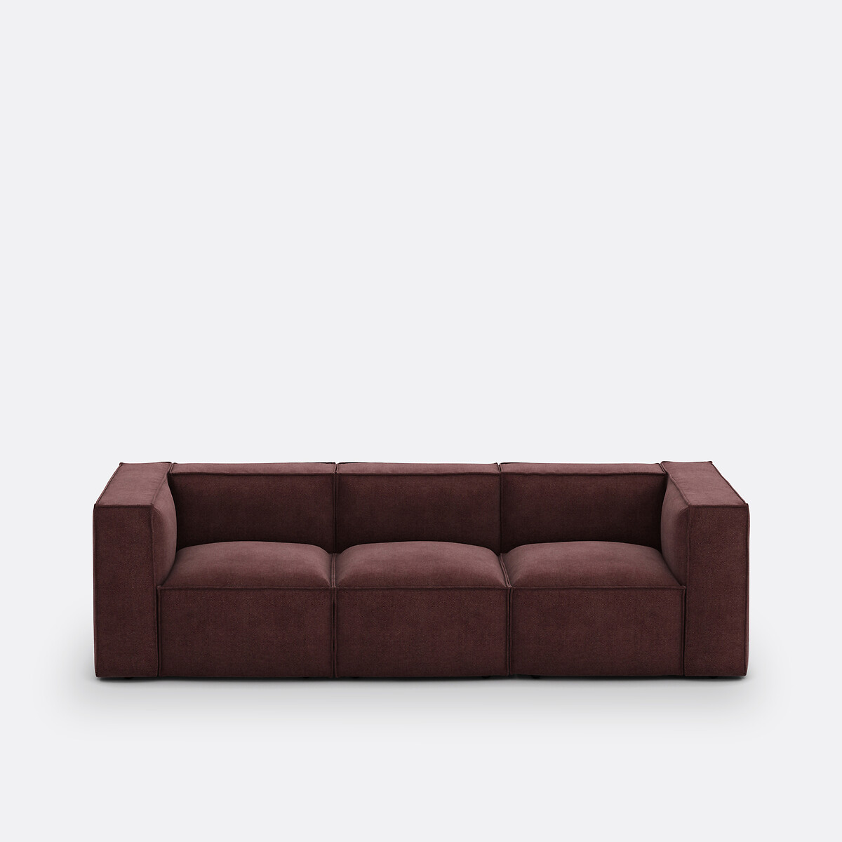 LA REDOUTE INTERIEURS<br>Banco modular, 3 espinhas, tecido texturizado, Seven