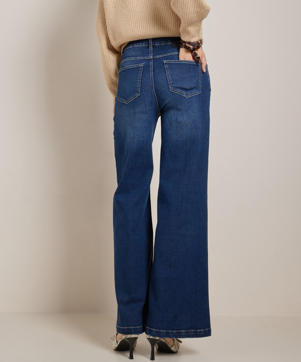 wide fit stretch jeans - lara
