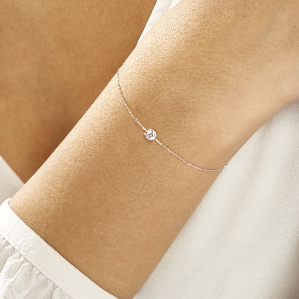 Bracelet Adula Or Blanc Oxyde De Zirconium