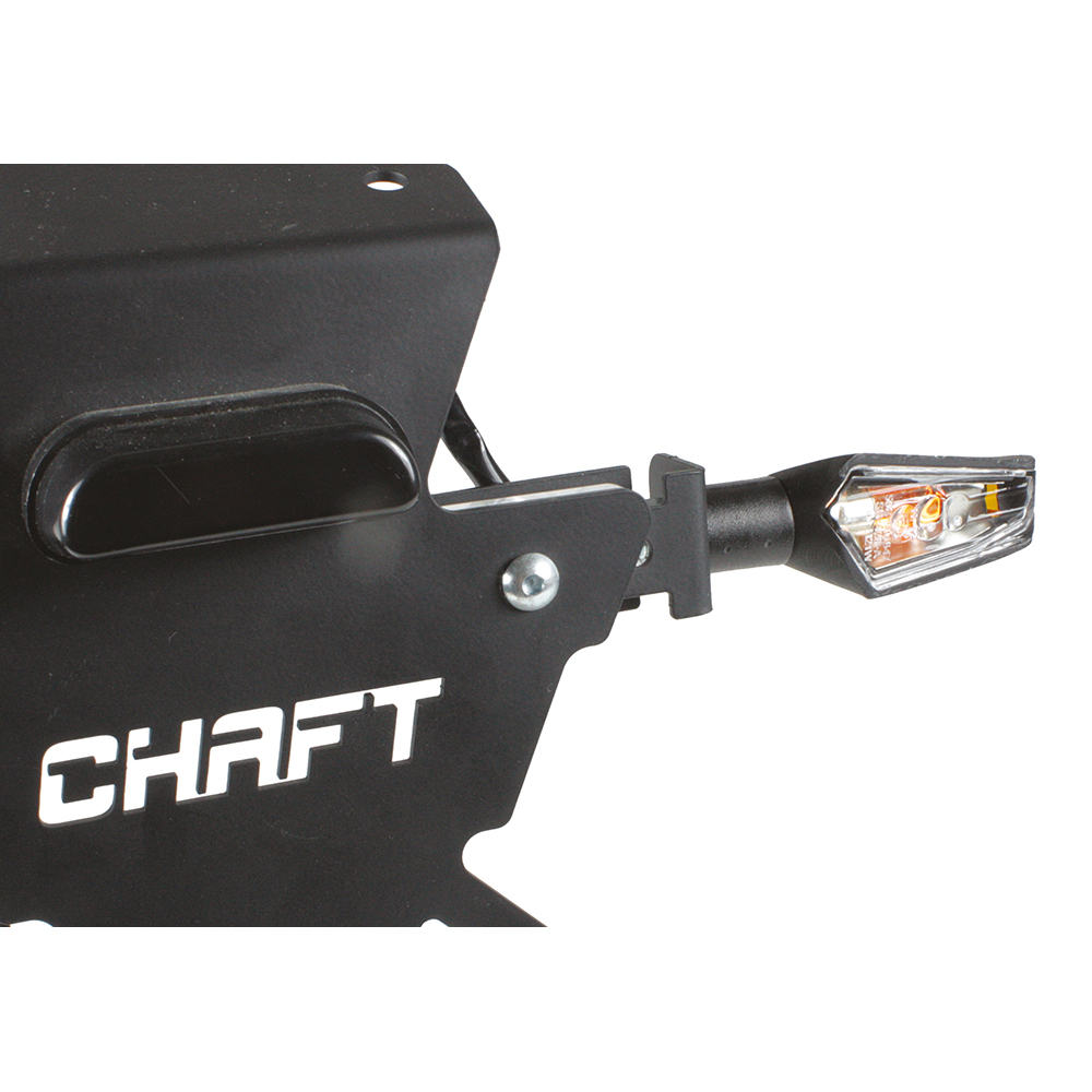 Chaft - Clignotants à Ampoules Sword Noir Mat / Transparent