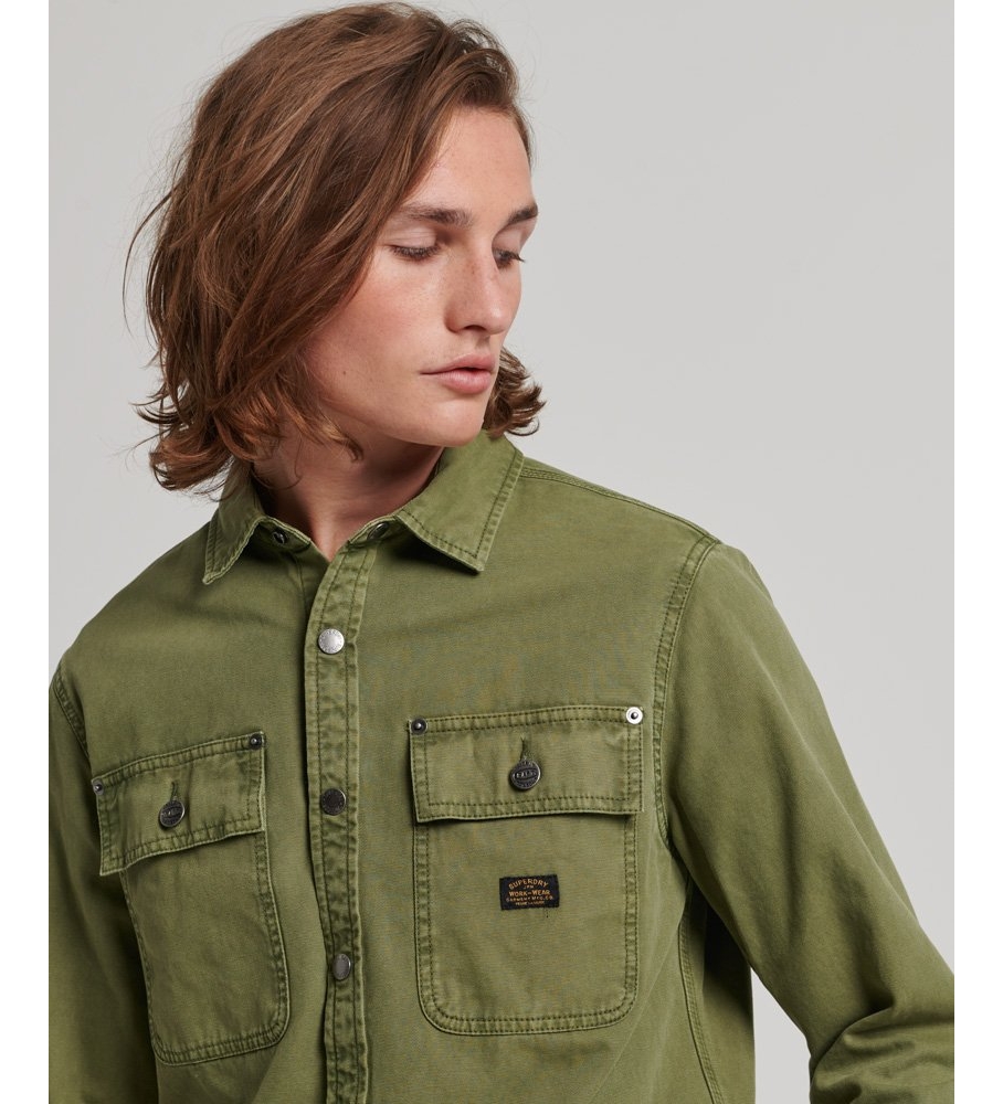 Superdry Camiseta Verde Lona