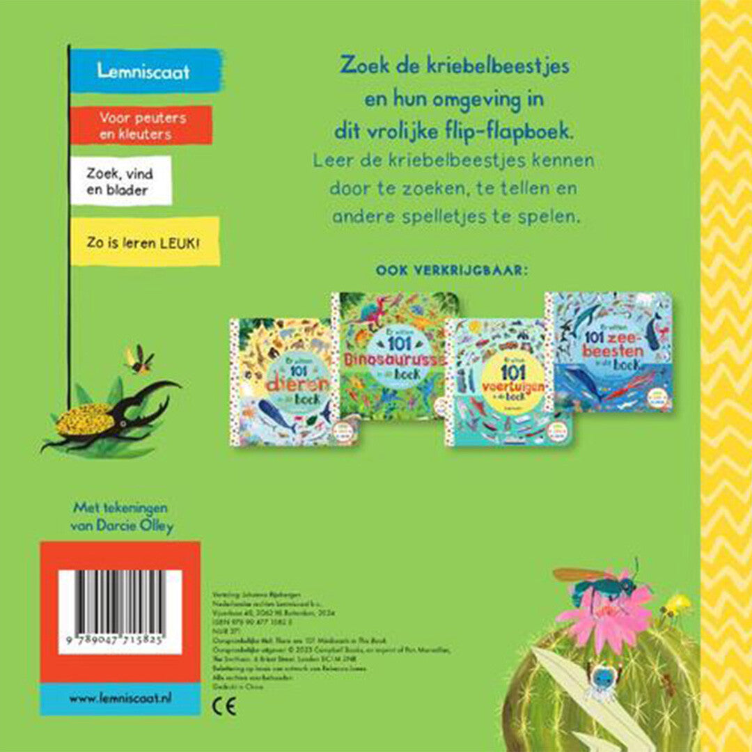 Er zitten 101 kriebelbeestjes in dit boek