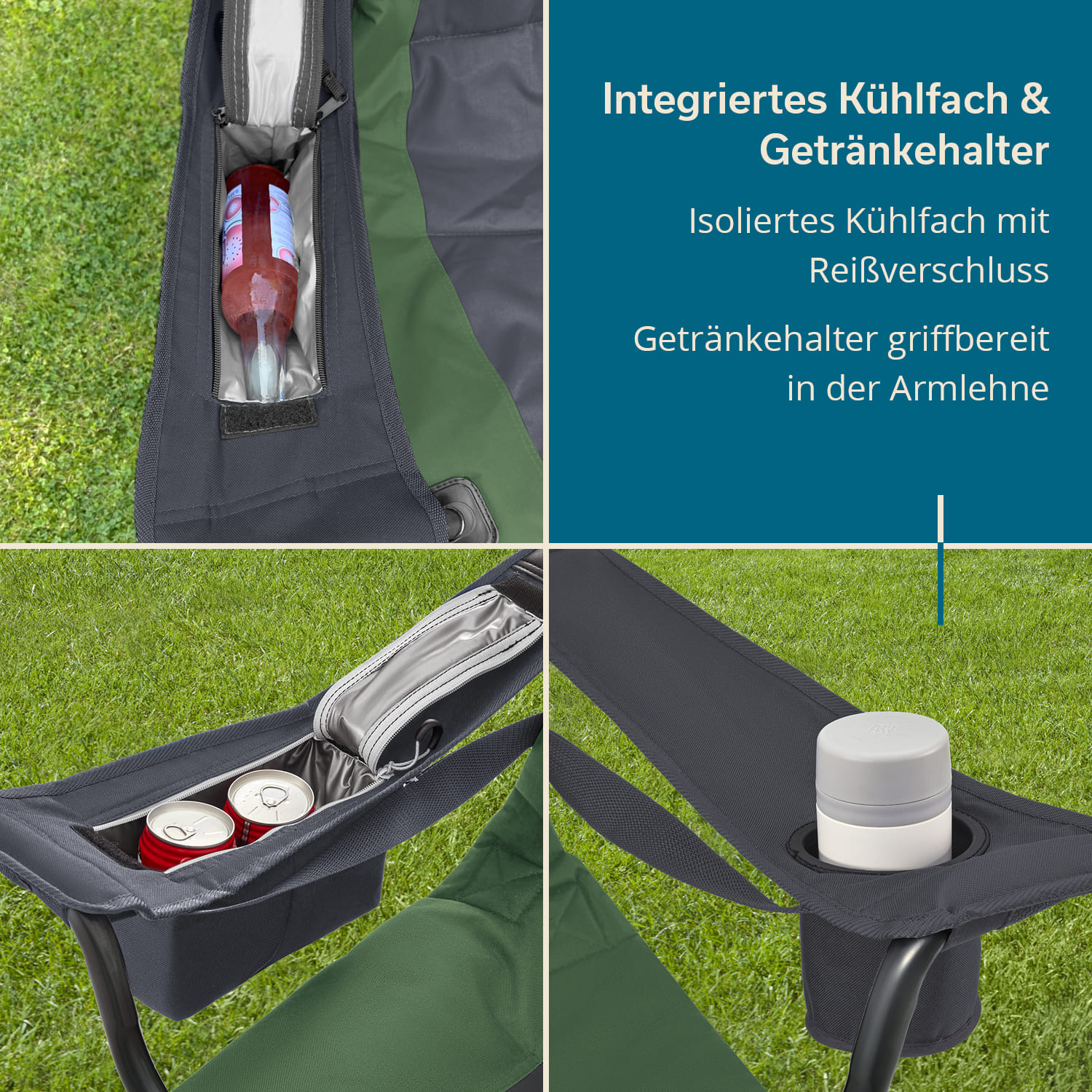 Skandika Relax Comfort vouwstoel - Green