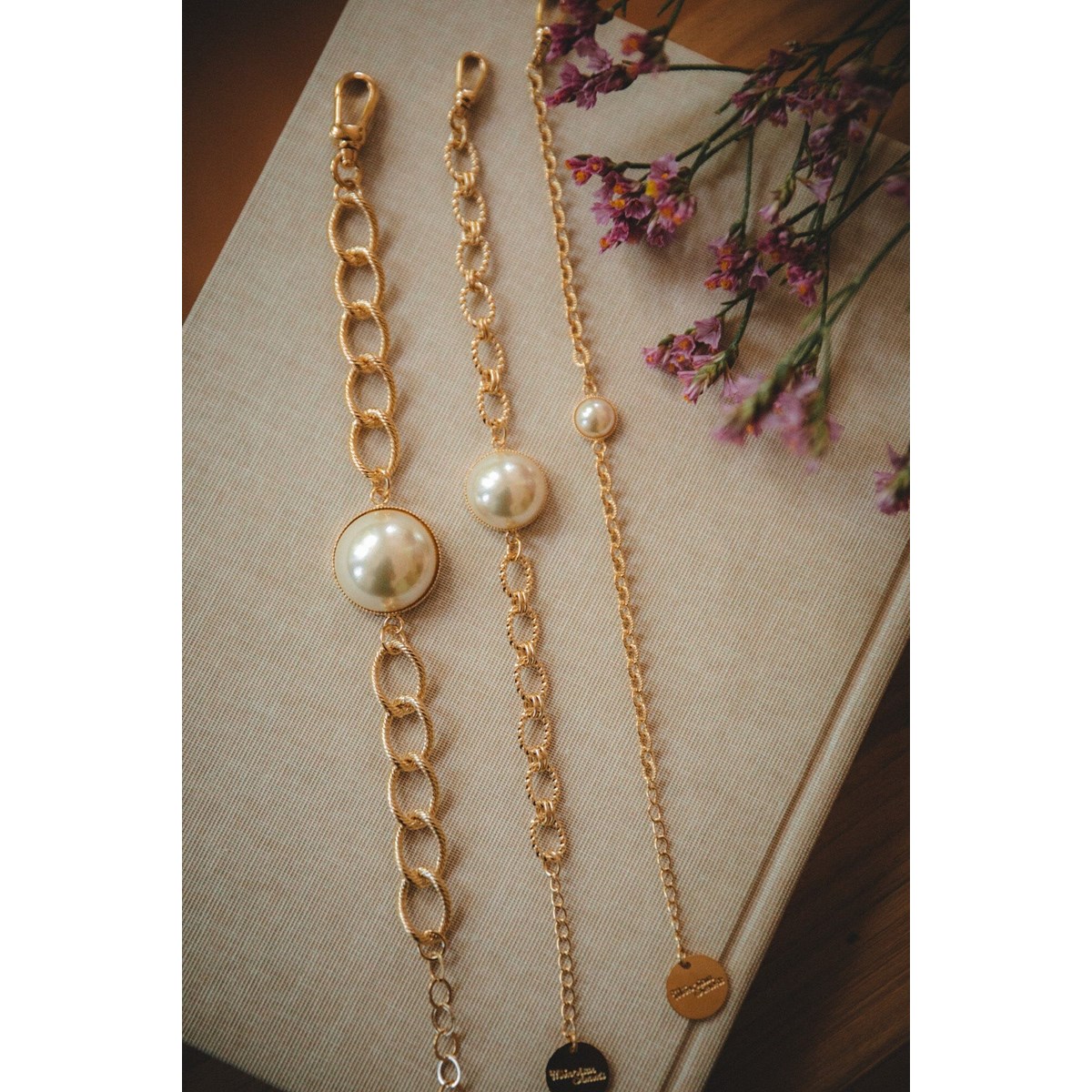 bracelet perle doré à l'or fin - NÉLYA