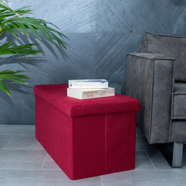 Sammenklappelig Skammel 76x38x38 cm Taburet (rød)