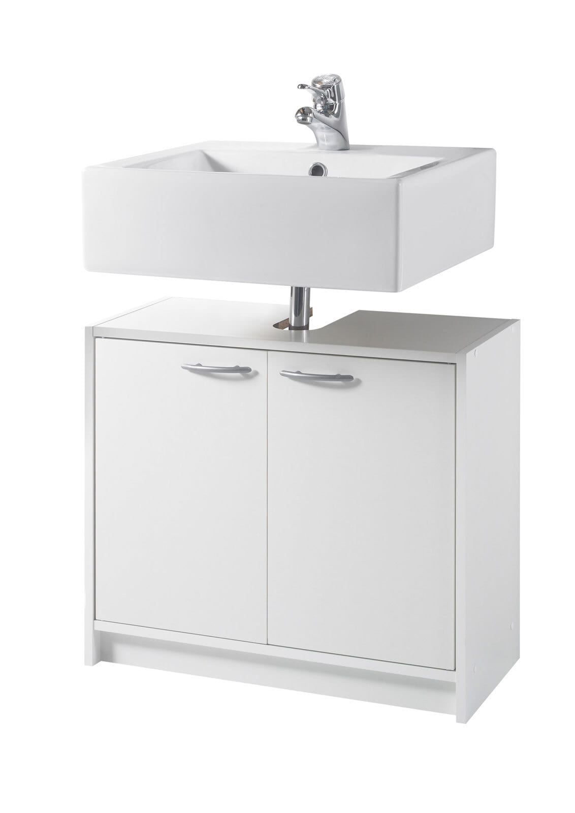 Waschbeckenunterschrank Smash Weiß Nachbildung ca. 62,8 x 55 x 28,5 cm