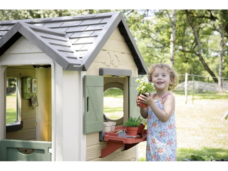 Smoby Spielhaus Life Garten Vielseitiges Kinder-Spielhäuschen