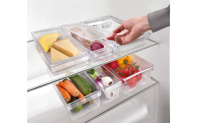 Metaltex Frigo-System Organizer transparenter Behälter für Kühlschrank