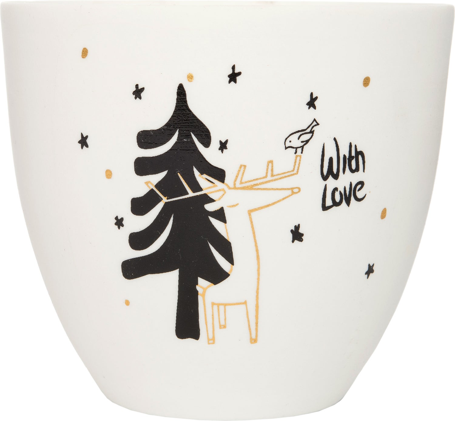 Intratuin kerstwaxinelichthouder boom D 9 H 8 cm wit