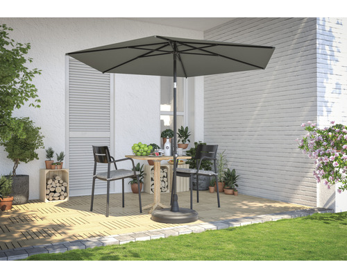 Soluna Cessy middenstokparasol, Ø 300 cm, polyester (PES), donkergrijs