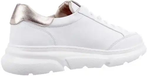 Roberto d'Angelo wit/goud combi Feda - maat 43 veterschoen wit/goud combi - maat 43 Calandschoen