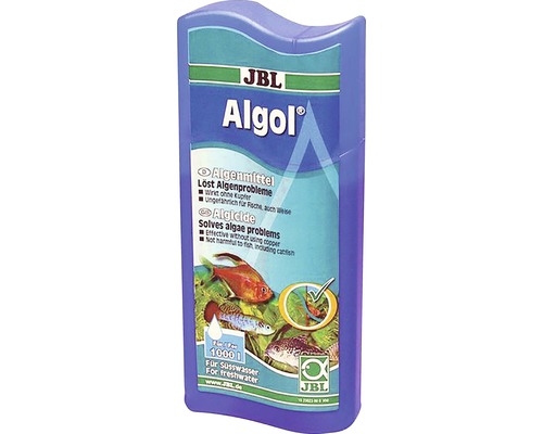 JBL Algol algenbestrijder 250 ml is voldoende voor maximaal 1000 l zoetwateraquaria.