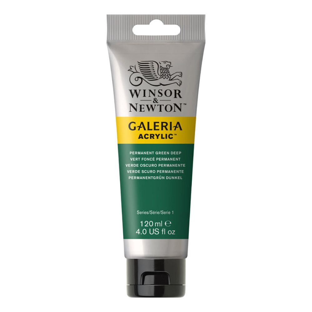AKRYLFARGE W&N GALERIA NR 482 PERMANENT GRØNN DYP 120ML