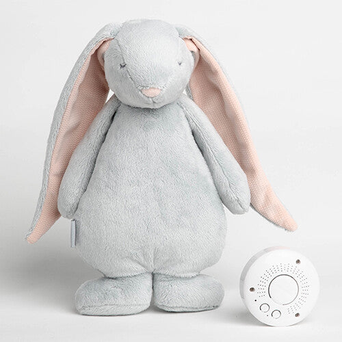 Moonie knuffelkonijn met nachtlamp en geluid - cloud - 28 cm