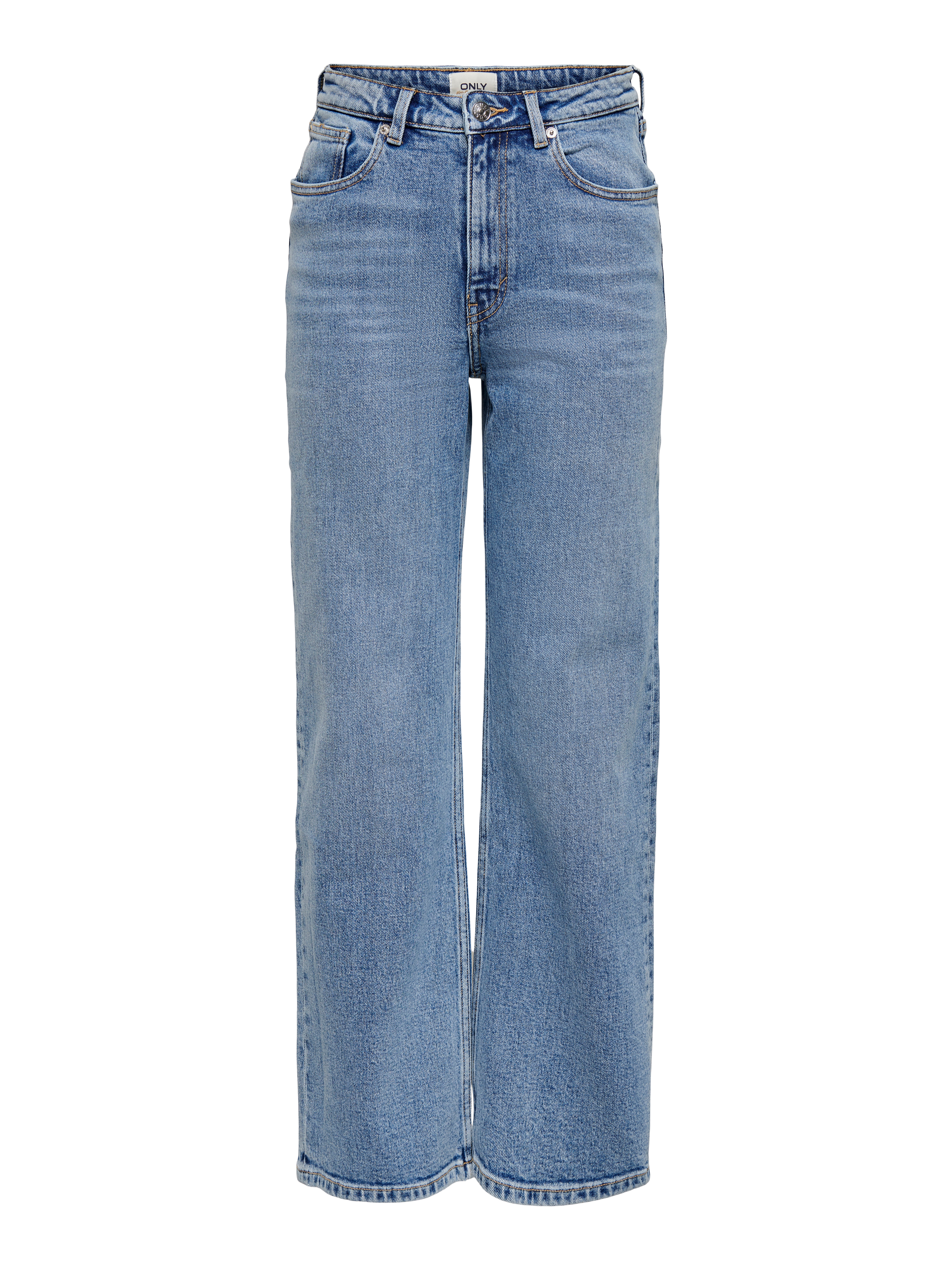 ONLJUICY Hohe Taille Weiter Beinschnitt Jeans Medium Blue Denim
