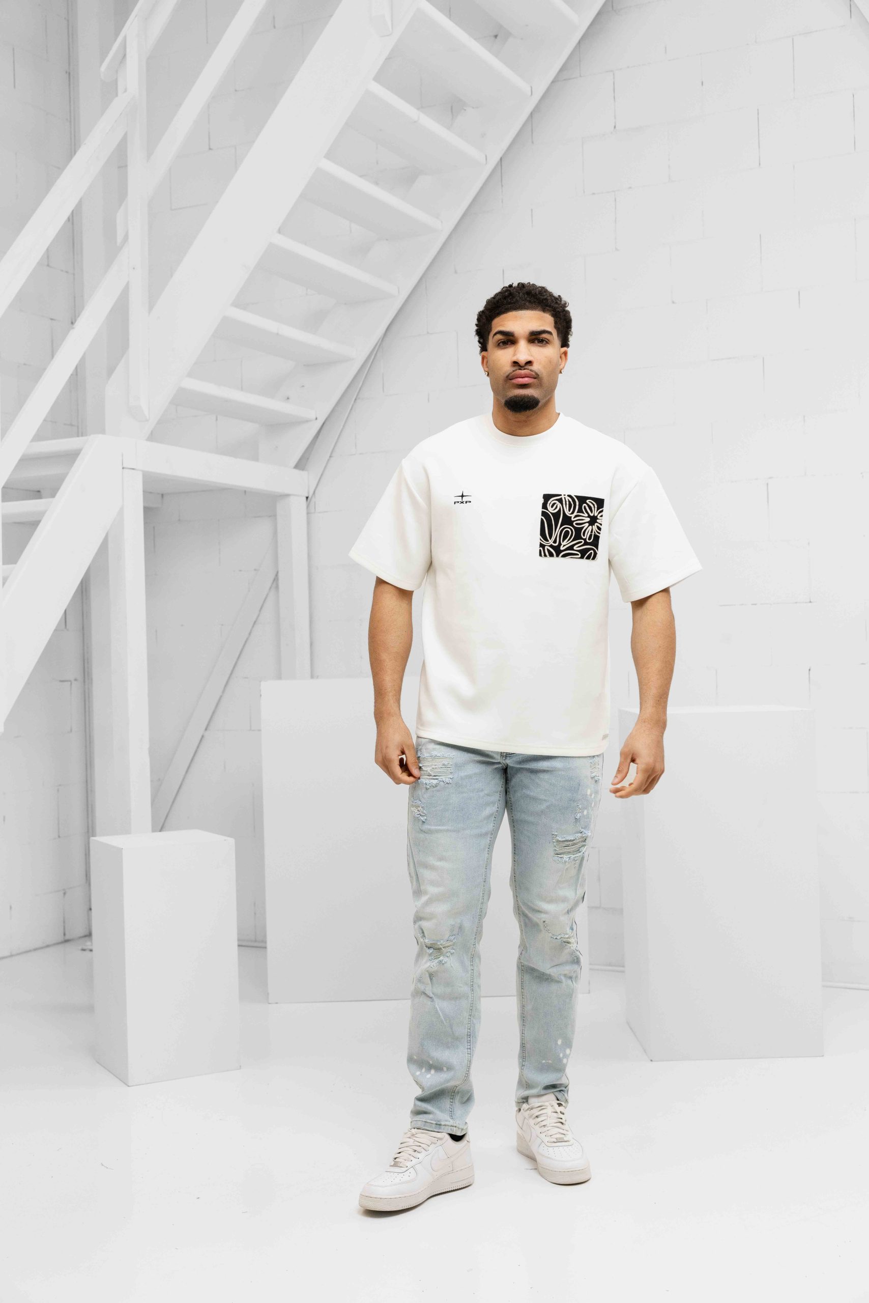 Project X Paris Bandana T-Shirt Heren Gebroken Wit