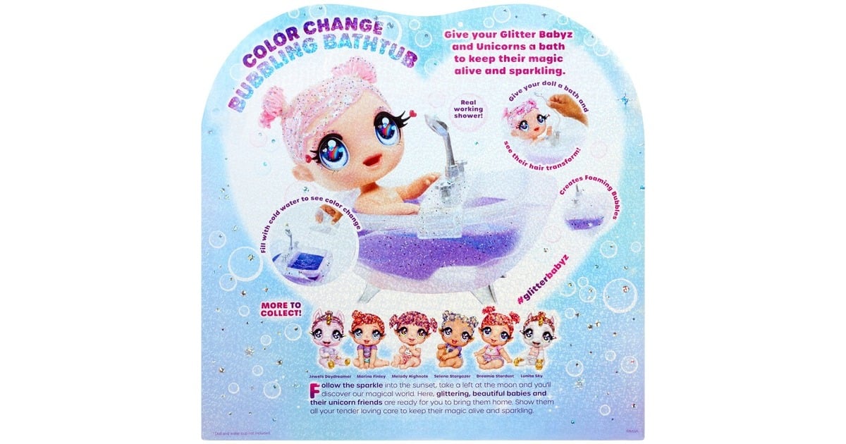 MGA EntertainmentGlitter Babyz - Bruisende badkuip met kleurverandering Poppenmeubel