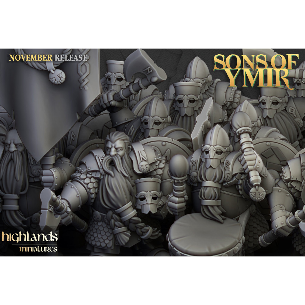Highlands Miniatures - Sons of Ymir - Guerriers Nains
