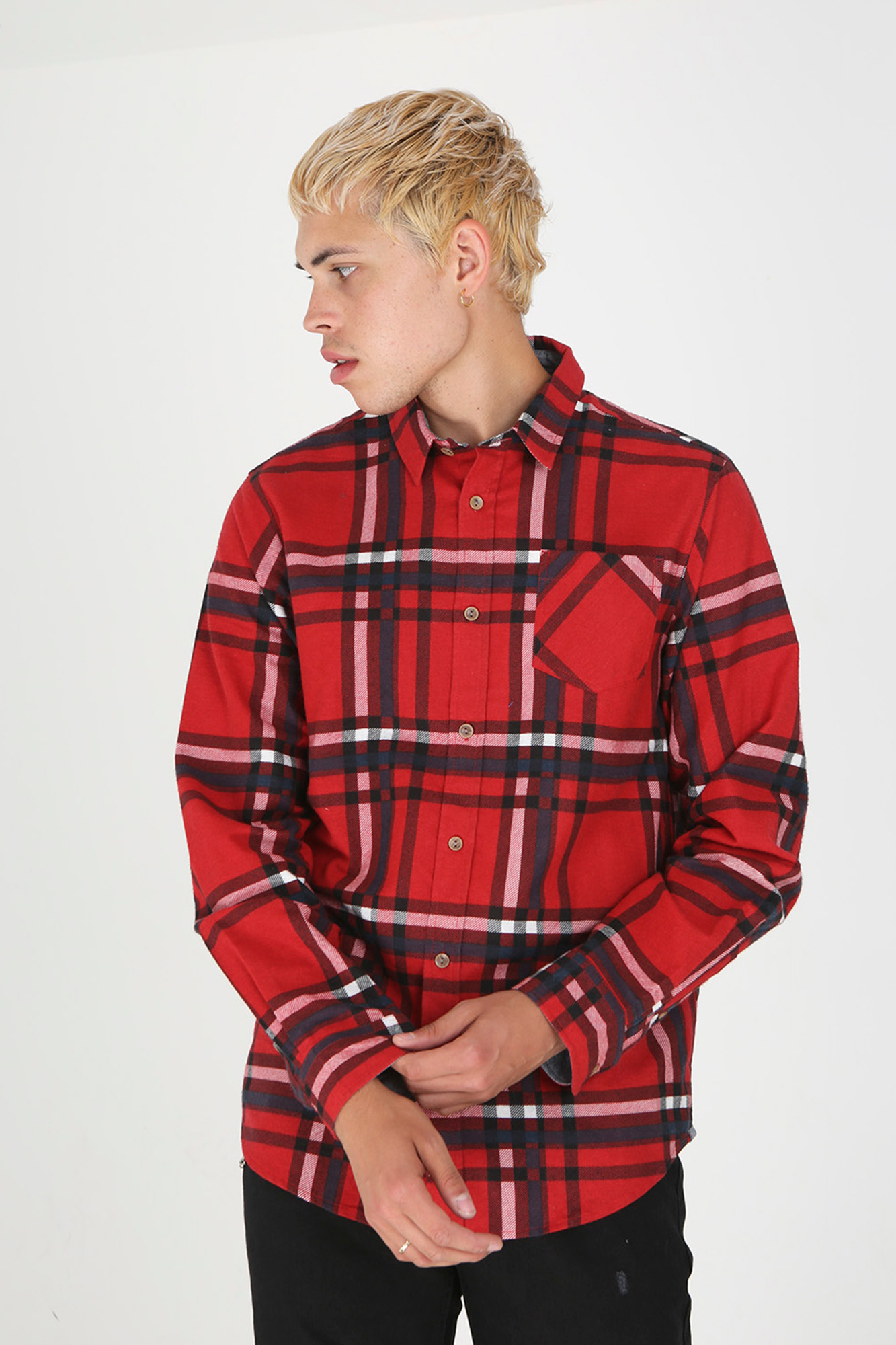 Camisa xadrez com bolso