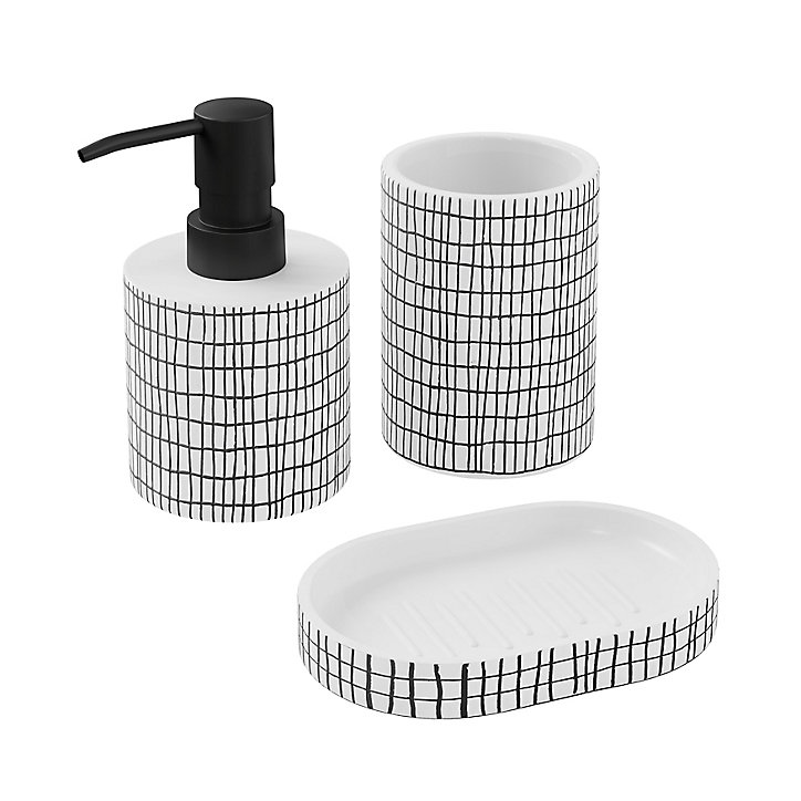 Porte savon Blenny Noir & Blanc GoodHome