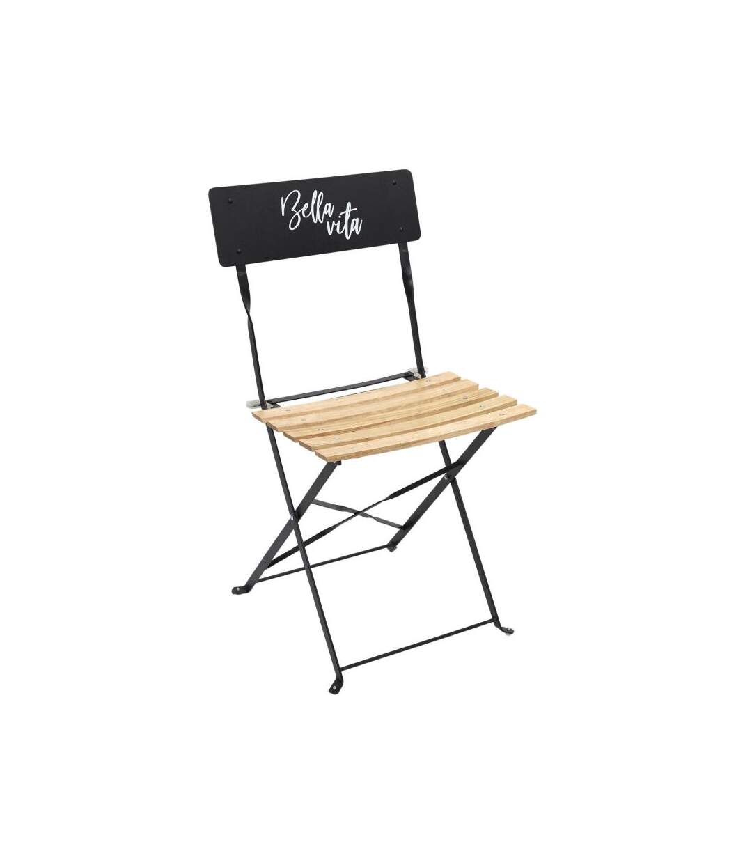 Paris Prix - Lot De 2 Chaises Pliantes bella Vita 81cm Noir