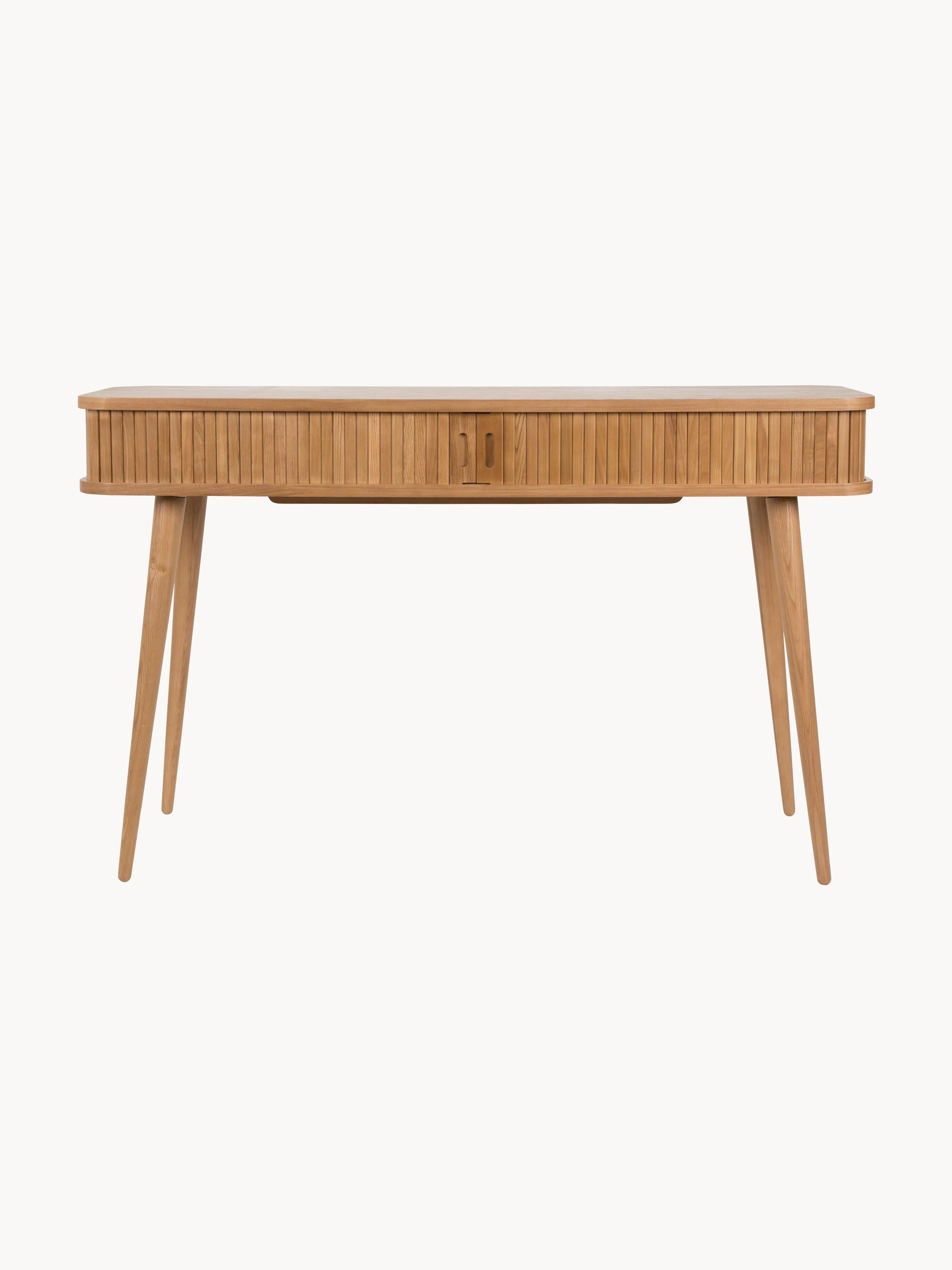 Houten wandtafel Barbier met geribde voorkant